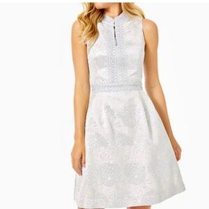 Lilly Pulitzer Franci Dress – Seaside Grey Full Bloom Brocade – NWT –